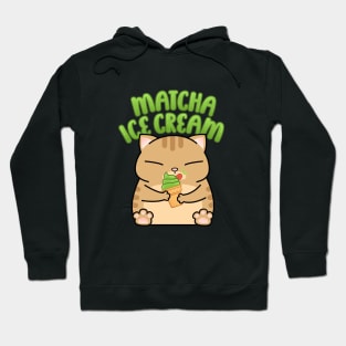 Chubby Cat Matcha Ice Cream Hoodie